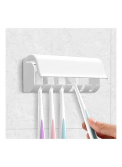 Buy 6 Slots Toothbrush Holders Wall Mounted, Rv Mirror Toothbrush Organizer Hanger with Cover, Self Adhesive Toothbrush Storage Stand Rack for Bathroom, Shower, Showroom, Kitchen, Rv, Camper(1 Pack) in UAE