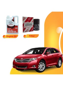 اشتري Venza 4 Liters 5W30 Toyota Oil And Original Filter في الامارات