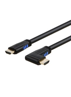 اشتري 6Ft 4K Hdmi Cable Left Angle 90 Degree Hdmi Cable 4K@60Hz Ultra Hd Support Male To Male Black Hdmi Cable في السعودية