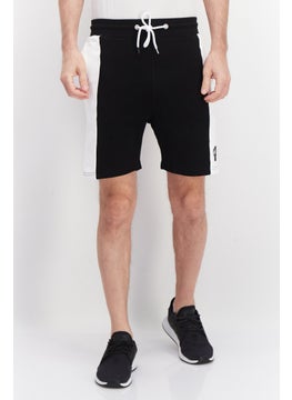 اشتري Men Sportswear Fit Drawstring Short, Black/White في السعودية