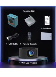 Buy Mini LED Projector Home Portable Projector HD Wirecast Projection Device in UAE