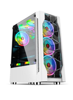 اشتري Desktop Computer Case Side Transparent Water Cooling ATX Gaming Case White في الامارات