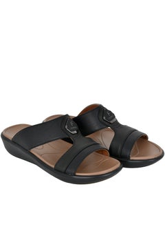 Buy Mens Ferrini Slip-On Arabic Sandals Black in UAE