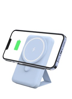 اشتري Fast Magnetic Portable Power Bank Charger for Apple iPhone 12/13 series 10000mah blue في الامارات