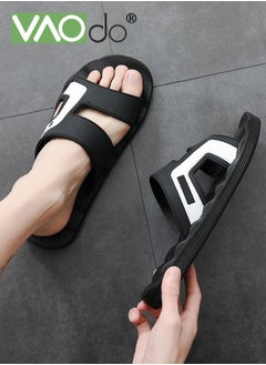 Buy Men Shower Shoes Quick Dry Non-Slip Bathroom Slippers Casual and Fashionable Design Can be Worn Outside Dorm Home Slides Black in Saudi Arabia