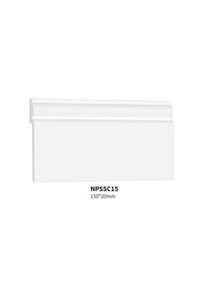 اشتري نعلات من مادة البوليسترين PS Skirting Board - مقاس 15*2*240 سم - كرتون في السعودية