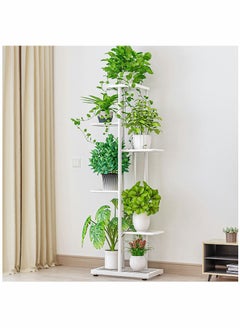 Buy Indoor Outdoor Iron Plant Stand Shelf, Plant Table Stands Rack for Patio Living Office Room, Corner Plant Table Holder Flower Pot Stands Shelves, White in Saudi Arabia