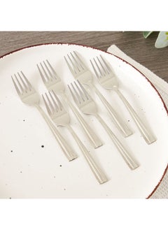 Buy Vermont 6-Piece Cake Fork Set 13.7 x 1.5 x 2 cm in UAE