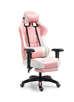 Buy Gaming chair Adjustable comfort with pink footrest in Saudi Arabia