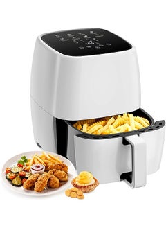 Buy Air Fryer 4.5L, Compact Air Fryer Oven for 2-4 People, 8 Cooking Presets, Adjustable Temperature to 200°C, Digital Display, Non-Stick Interior & Detachable Basket, Quiet, 1400W, (White) in UAE