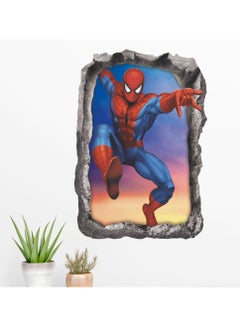 Buy Spiderman Stickers Living Room Background Decoration Children's Room Decorative Wall Stickers Removable Wallpaper in Saudi Arabia