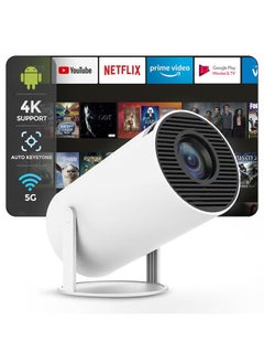 اشتري HY300 Android 5G Wifi Smart Portable Projector 1280 720P Full HD Office Home Theater Video Mini Projector Optical Specifications PROJ-WO-87-AN White في السعودية