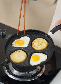 Buy Egg Frying Pan 4-Cup Medical Stone Non-stick Omelet Pans Easy Clean Skillet Suitable for Gas Stove and Induction Cooker in Saudi Arabia