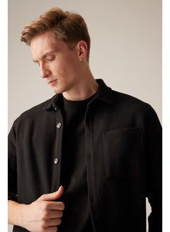 Buy Man Regular Fit Polo Neck Long Sleeve Woven Long Sleeve Shirt in Egypt