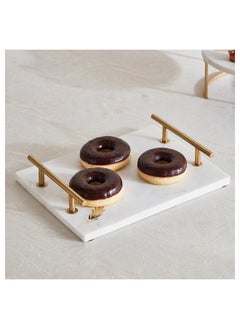 Buy Bianca Marble Tray 30x5.5x23 cm in Saudi Arabia