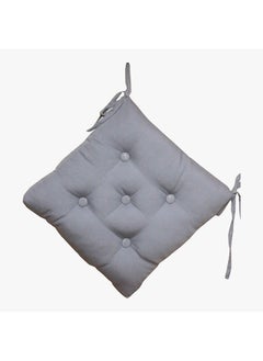 اشتري Ayaana Chair Pad Polyester Canvas Dyed Chair Pad For Living Room  L 40 x W 40 cm  Grey في الامارات