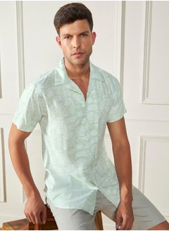 اشتري Paisley Print Casual Shirt with Button Placket في السعودية