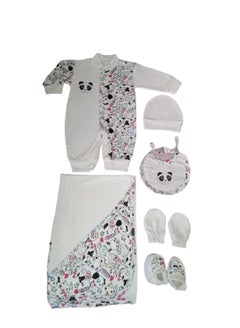 Buy A set of 6 pieces of bodysuits, baby overalls, newborn to 4 months in Egypt