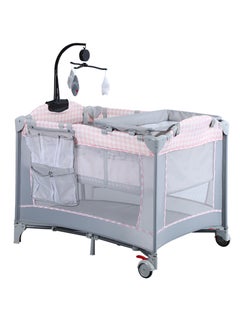 اشتري Portable Crib for Baby, Portable Baby Playpen with Detachable Bassinet and Changing Table في الامارات