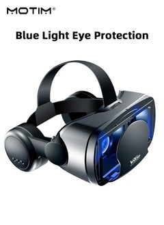 Buy 3D VR Glasses Goggles, Universal Cinema, Blue light Virtual Reality Headset Helmet, 120 ° Large Viewing Angle for 5-7' Smartphone in UAE