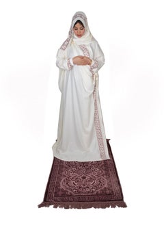 Buy Premium Prayer Mat Set With Prayer Dress Soft Cotton in Saudi Arabia