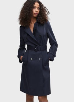 Buy Button Detail Longline Trench Coat in UAE