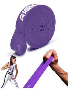 Buy Single Resistance Band - Heavy Duty Rubber Band with Strong Resistance, Pull-Up Assistance Band, Stretching Workout, Bodybuilding, Home Exercise Band- Purple Colour in Saudi Arabia