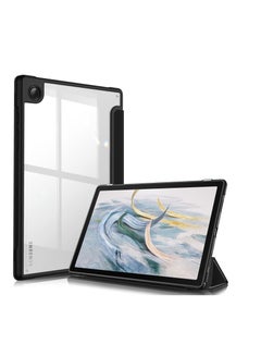 اشتري Hybrid Slim Case for Samsung Galaxy Tab A8 10.5 inch 2021 Model (SM-X200/X205), Shockproof Cover with Clear Transparent Back Shell, Auto Wake/Sleep (Black) في مصر