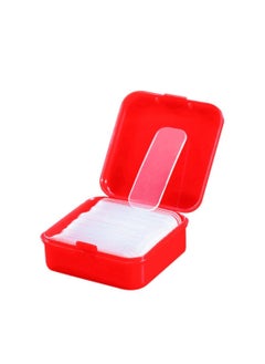 Buy Red Plastic Storage Box with Adhesive Strips in UAE