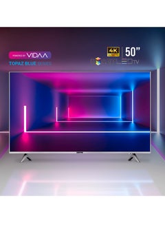 Buy Geepas 50" VIDAA Professional TV- GLED5009SVUHD| 4K Ultra HD, Smart TV with Frameless Design and Matte Silver Finish| With Remote Control, HDMI and USB Ports, Bluetooth Connectivity and Screen Sharing in Saudi Arabia