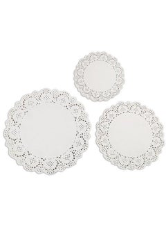 Buy Decora 180 Pieces White Round Paper Lace Doilies For Birthday Party And Wedding Tablewear Decoration 3.5Inch4.5Inch5.5Inch in Saudi Arabia