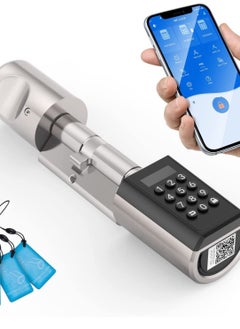 Buy Pcb Smart Door Lock Cylinder Double Motor Password And Bluetooth Temporary Password Unlock With Rfid Card With Water Proof Case in Saudi Arabia