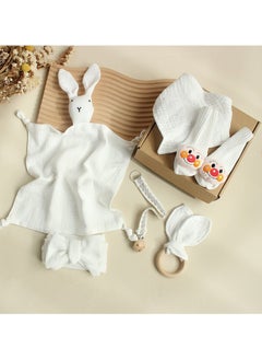 اشتري Baby Gift Set for Newborn, Baby Shower Gifts for Boys & Girls - 6 PCS Newborn Baby Essentials Baby Bath Set with Baby Blanket Baby Rattle - New Born Baby Girls Gift & Baby Boy Gifts في السعودية