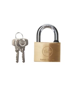 Buy Padlock Brass 60Mm 110 Series, 15-0110-6032-00-0201 Yale in UAE