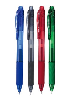 اشتري 4-Piece Energel Gel Ink Pen 0.5mm Tip Multicolour في الامارات