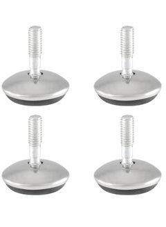 اشتري Pack Of 4 Furniture Adjustable Legs Thread Type 8 Mm W/O Teeth Nut 50Mm x 8Mm Feet Regulator في الامارات