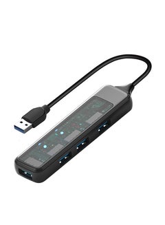 Buy Transparent USB 3.0 Hub, 4-Port USB Hub USB Splitter USB Extender for Laptop, PC, PS4/5, Xbox, Flash Drive, HDD, Console, Printer, Camera,Keyborad, Mouse in UAE