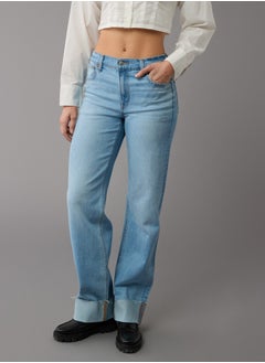 Buy AE Stretch High-Waisted Stovepipe Cuffed Jean in Egypt