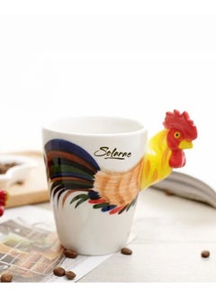 Buy Ceramic 3D  Coffee Mug, Hand-Painted Mug Cute Animal Tea Mugs, Coffee Cup, Ideal Gift for Kids/Teenagers/Man/Woman  Corporate Gifting, Premium Mug 13.5 oz.(CHICKEN) in UAE