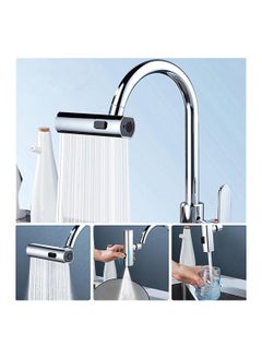 Buy Faucet Extender 2024 Waterfall Faucet Extender Aerator 360° Rotating Splash-proof 4 Water Outlet Modes Waterfall Tap Extender for Kitchen and Bathroom in UAE