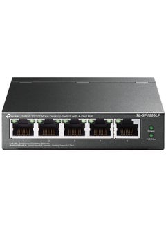 اشتري TP-Link PoE Switch 5-Port 100 Mbps, 4 PoE ports up to 15.4 W for each PoE port and 41 W for all PoE ports, Metal Casing, Plug and Play, Ideal for IP Surveillance and Access Point(TL-SF1005LP) في الامارات