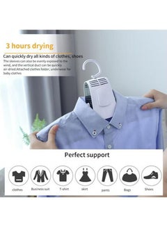 Buy Portable Clothes Dryer Electric Shoes Clothes Drying Rack Hangers Heater Hanger in UAE