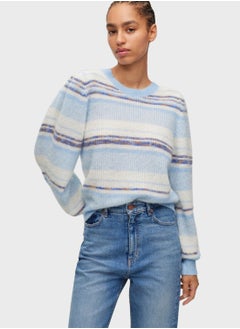 Buy Puff Sleeve Knitted Sweatshirt in Saudi Arabia