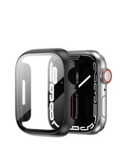 Buy Apple Watch 8 Case 45mm, Protection Case with Tempered Glass Case for Apple Watch 8 45mm Black in UAE