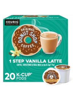 اشتري The Original Donut Shop Vanilla Latte, Single-Serve Keurig K-Cup Pods, Flavored Coffee, 20 Count في الامارات