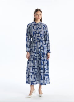 اشتري Patterned Long Sleeve Women's Shirt Dress في مصر