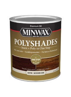 Buy Polyshades Stain Plus Poly in One Step with Satin Finish Mission Oak 946 ml 61385 in Saudi Arabia