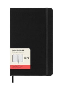 اشتري Moleskine 2024 Daily Planner, 12M, Hard Cover,13x21cm Large Black in colour في الامارات