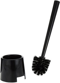 Buy Toilet Brush and Holder , Toilet Bowl Brush and Holder with Long Handle,  Durable PP Bristles, Modern RV Bathroom Accessories, Deep Cleaning, Wall mountable （Black） in UAE