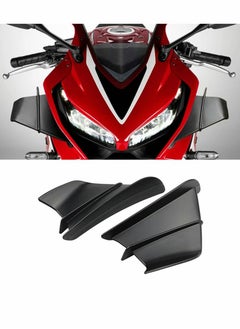 اشتري Motorcycle Winglet Fairing for BMW S1000RR, Motorcycle Wing Aerodynamic Winglet Dynamic Spoiler Wings for Yamaha YZF R1 R6 R25 في السعودية